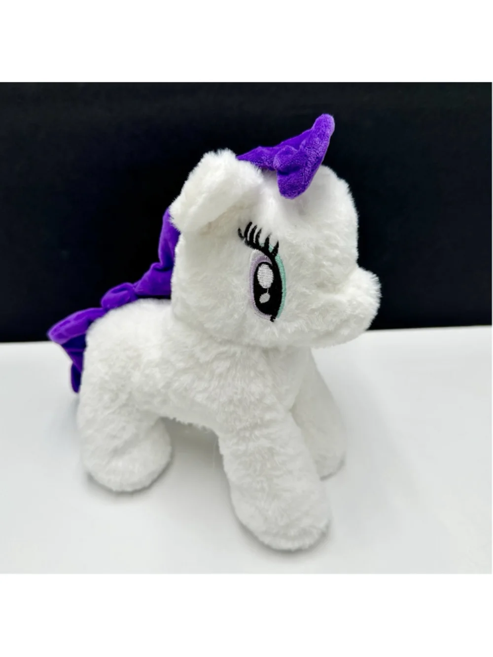 My Little Pony Fakey Plush Stuffed Animal White 6” Embroidered Eyes Unbranded